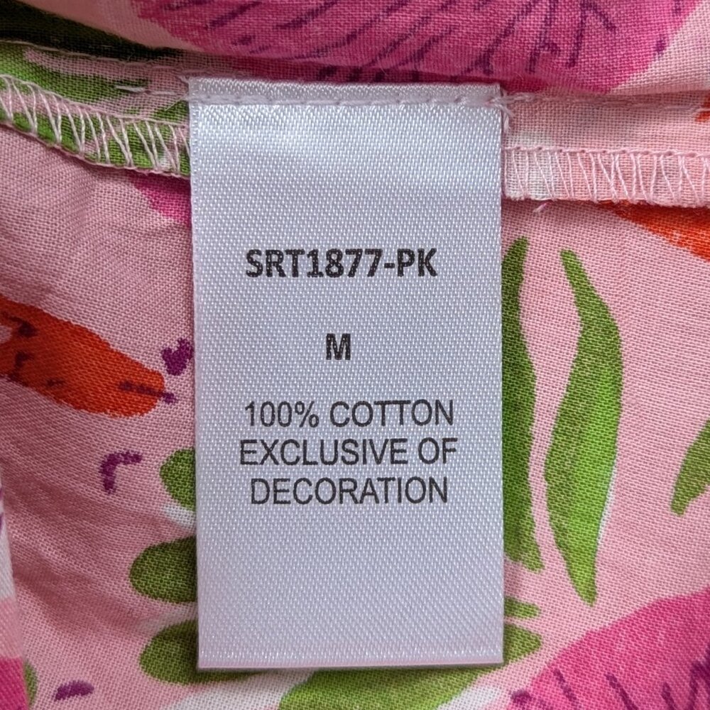 NWT THML Pink Floral Boho Peasant Top Medium - Picture 12 of 14